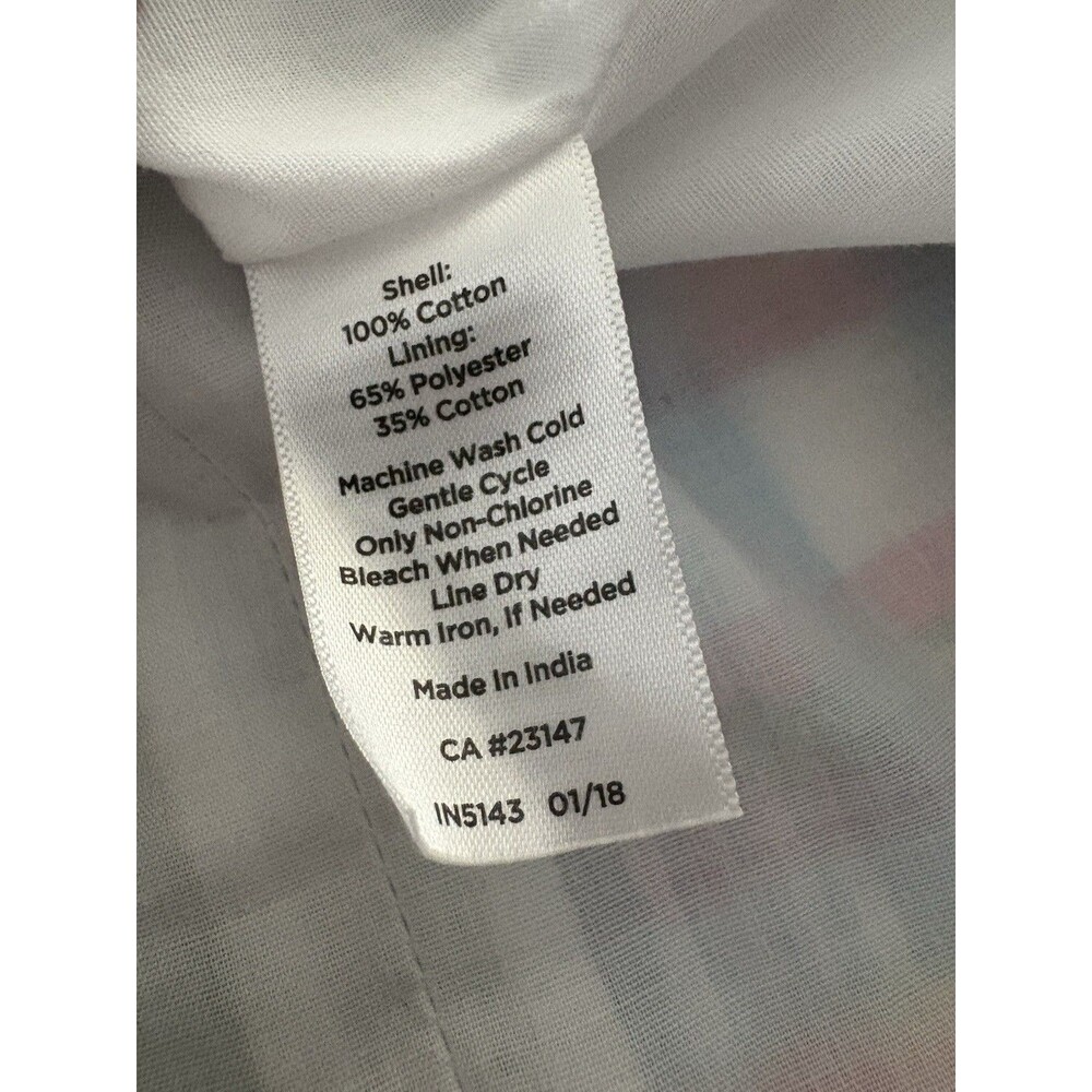 Talbots Patchwork Skirt Womens 4P Pink Blue Green Madras Plaid Preppy Beach - Picture 13 of 13